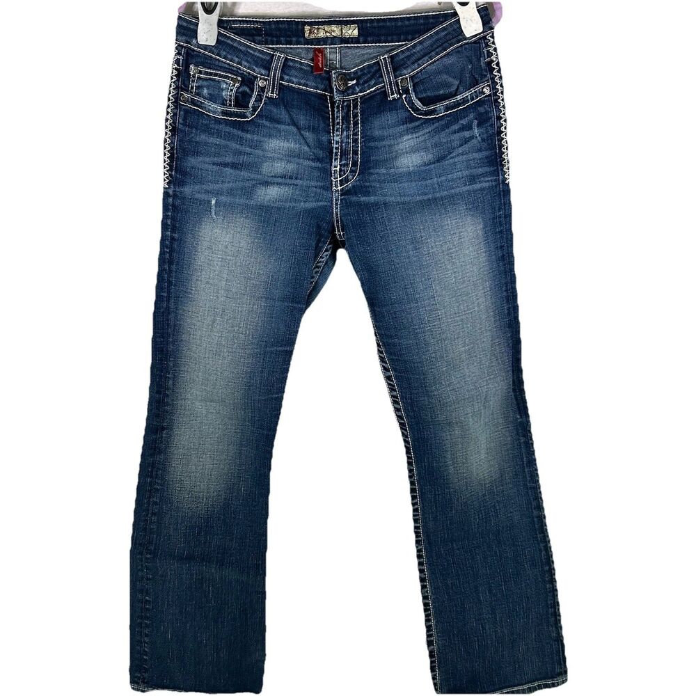 Buckle BKE Kate Boot Cut Stretch Denim Jeans Blue Woman’s Size 32/31.5